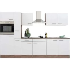 Respekta Küchenzeile Ohne E-Geräte 300 Cm Weiß Seidengl.-Eiche York -Küchenwerkzeug – los geht’s! 7053911 4384 LBKB300EYW 05