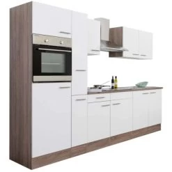 Respekta Küchenzeile Ohne E-Geräte 300 Cm Weiß Seidengl.-Eiche York -Küchenwerkzeug – los geht’s! 7053911 4384 LBKB300EYW 06