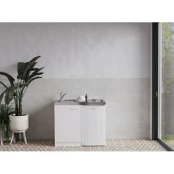 Respekta Miniküche Pantry 100S 100 Cm Weiß