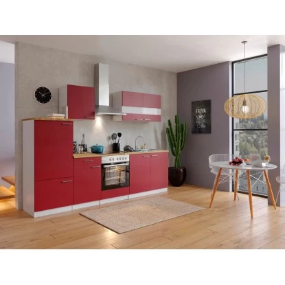 Respekta Küchenzeile KB270WRC 270 Cm Rot-Weiß 3 Respekta Küchenzeile KB270WRC 270 Cm Rot-Weiß