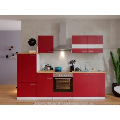 Respekta Küchenzeile KB270WRC 270 Cm Rot-Weiß 5 Respekta Küchenzeile KB270WRC 270 Cm Rot-Weiß – Bild 3