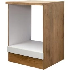 Flex-Well Exclusiv Herdumbauschrank Vintea 60 Cm Magnolie Matt - Lancelot Oak