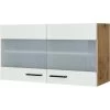 Flex-Well Exclusiv Glas-Oberschrank Vintea 100 Cm Magnolie Matt - Lancelot Oak