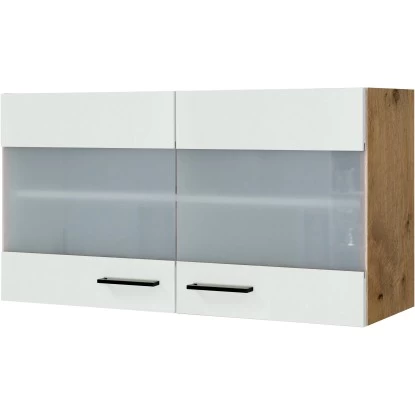 Flex-Well Exclusiv Glas-Oberschrank Vintea 100 Cm Magnolie Matt - Lancelot Oak 3 Flex-Well Exclusiv Glas-Oberschrank Vintea 100 Cm Magnolie Matt - Lancelot Oak