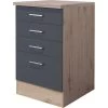 Flex-Well Exclusiv Schubkastenunterschrank Morena 50cmBasaltgrau Matt-San Remo -Küchenwerkzeug – los geht’s! 756482 4051 ussa50morena