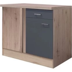 Flex-Well Exclusiv Eck-Unterschrank Morena 110x60 Cm Basaltgrau Matt - San Remo