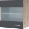 Flex-Well Exclusiv Glas-Oberschrank Morena 50cm Basaltgrau Matt - San Remo Eiche -Küchenwerkzeug – los geht’s! 756495 4051 hgh50morena