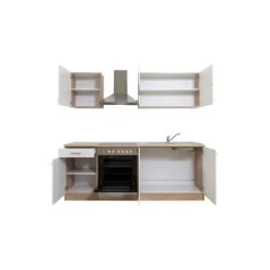 Respekta Küchenzeile KB210ESWC 210 Cm Weiß-Eiche Sägerau Nachbildung -Küchenwerkzeug – los geht’s! 75 4384 102021 KB210ESWC 5