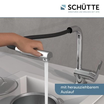 Schütte Spültischarmatur Mit Herausziehbarem Auslauf London Chrom 14 Schütte Spültischarmatur Mit Herausziehbarem Auslauf London Chrom – Bild 12