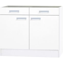 Unterschrank Ohne Arbeitsplatte 100 Cm OPTIkult Oslo214 Feinstruktur Weiß
