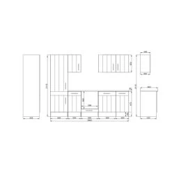 Respekta Premium Küchenzeile Landhaus 280 Cm Lärche Weiß Matt (DAH CH22078IXB) -Küchenwerkzeug – los geht’s! 7854326 4384 3