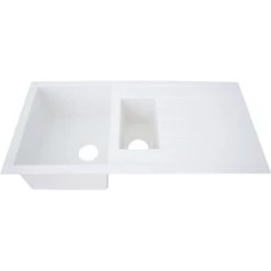 Respekta Einbauspüle Mineralite Houston 100 Cm X 50 Cm Weiß -Küchenwerkzeug – los geht’s! 793 4384 HOUSTON100X50W 10