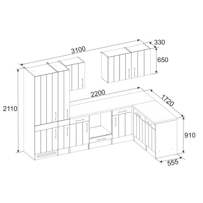 Respekta Premium Winkelküche 310 Cm Landhaus Lärche Weiß Nachbildung 12 Respekta Premium Winkelküche 310 Cm Landhaus Lärche Weiß Nachbildung – Bild 10