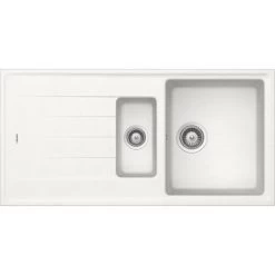 Respekta By Schock Granit-Einbauspüle Columbia 100 Cm X 50 Cm 1,5 Becken Weiß