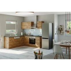 Held Möbel Küchenzeile Sorrento 210 Cm Wotaneiche-Wotaneiche O. E-Geräte Winkel