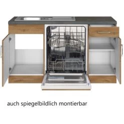 Held Möbel Küchenzeile Sorrento 210 Cm Wotaneiche-Wotaneiche Winkel -Küchenwerkzeug – los geht’s! 853392 11016600 4