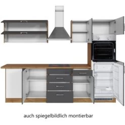 Held Möbel Küchenzeile Sorrento 210/ 270 Cm Anthrazit-Wotaneiche Winkel -Küchenwerkzeug – los geht’s! 853414 11016600 3
