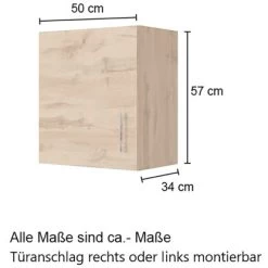 Held Möbel Hängeschrank Sorrento BxHxT 50 X 57 X 34 Cm Wotaneiche-Wotaneiche -Küchenwerkzeug – los geht’s! 853741 11016600 4