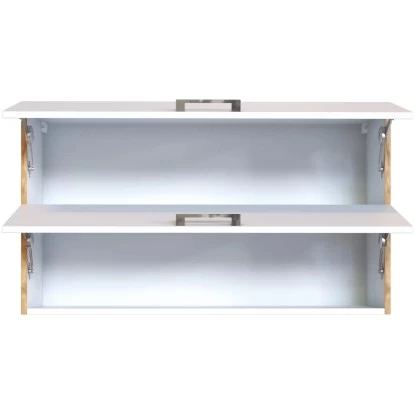 Held Möbel Klapphängeschrank Sorrento BxHxT 100 X 57 X 34 Cm Weiß-Wotaneiche 5 Held Möbel Klapphängeschrank Sorrento BxHxT 100 X 57 X 34 Cm Weiß-Wotaneiche – Bild 3