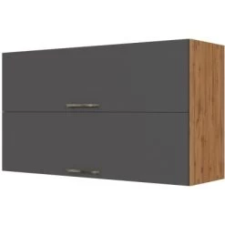 Held Möbel Klapphängeschrank Sorrento BxHxT 100x57x34 Cm Anthrazit-Wotaneiche