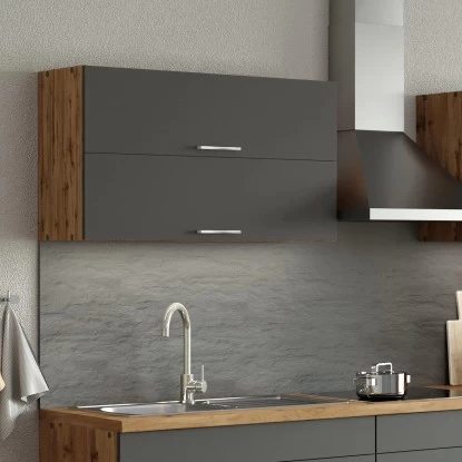 Held Möbel Klapphängeschrank Sorrento BxHxT 100x57x34 Cm Anthrazit-Wotaneiche 9 Held Möbel Klapphängeschrank Sorrento BxHxT 100x57x34 Cm Anthrazit-Wotaneiche – Bild 7