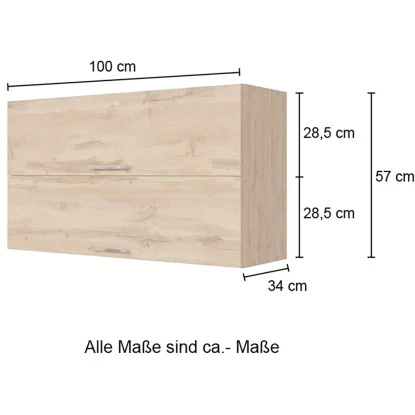 Held Möbel Klapphängeschrank Sorrento BxHxT 100x57x34 Cm Wotaneiche-Grafit 6 Held Möbel Klapphängeschrank Sorrento BxHxT 100x57x34 Cm Wotaneiche-Grafit – Bild 4