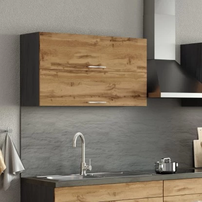 Held Möbel Klapphängeschrank Sorrento BxHxT 100x57x34 Cm Wotaneiche-Grafit 7 Held Möbel Klapphängeschrank Sorrento BxHxT 100x57x34 Cm Wotaneiche-Grafit – Bild 5