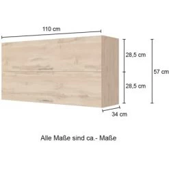 Held Möbel Klapphängeschrank Sorrento B110 X H57 X T34 Cm Anthrazit-Wotaneiche -Küchenwerkzeug – los geht’s! 853750 11016600 4