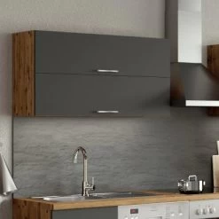 Held Möbel Klapphängeschrank Sorrento B110 X H57 X T34 Cm Anthrazit-Wotaneiche -Küchenwerkzeug – los geht’s! 853750 11016600 6