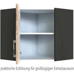 Held Möbel Eckhängeschrank Sorrento BxHxT 60 X 57 X 60 Cm Wotaneiche-Grafit -Küchenwerkzeug – los geht’s! 853758 11016600 2