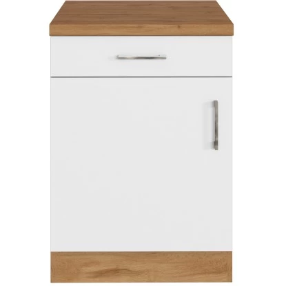 Held Möbel Unterschrank Sorrento 50 X 85 X 60 Cm Tür Schubk. + EL-B. Weiß-Wotan. 3 Held Möbel Unterschrank Sorrento 50 X 85 X 60 Cm Tür Schubk. + EL-B. Weiß-Wotan.