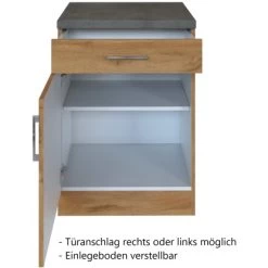 Held Möbel Unterschrank Sorrento 50 X 85 X 60 Cm Tür Schubk. + EL-Boden Wotanei. -Küchenwerkzeug – los geht’s! 853763 11016600 3
