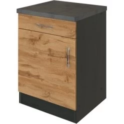 Held Möbel Unterschrank Sorrento 50 X 85 X 60 Cm Tür Schub. + EL-B. Wotan.-Graf.