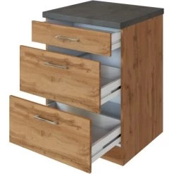 Held Möbel Auszugsschrank Sorrento 50 X 85 X 60 Cm 1 Schubk. 2 Ausz. Wotaneiche -Küchenwerkzeug – los geht’s! 853782 11016600 3