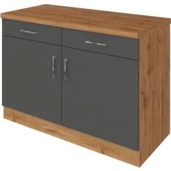 Held Möbel Unterschrank Sorrento 100x85x60 Cm 2 Schub. 1 EL-B. Anthr.-Wotan. -Küchenwerkzeug – los geht’s! 853799 11016600 2