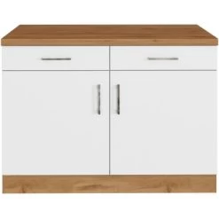 Held Möbel Unterschrank Sorrento 100x85x60 Cm 2 Schub. 1 EL-B. Weiß-Wotan.