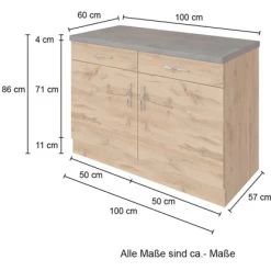 Held Möbel Unterschrank Sorrento 100x85x60 Cm 2 Tür. 2 Schubk. + Boden Wotan. 18 Held Möbel Unterschrank Sorrento 100x85x60 Cm 2 Tür. 2 Schubk. + Boden Wotan. -Küchenwerkzeug – los geht’s! 853803 11016600 4