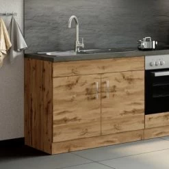 Held Möbel Spülenschrank Sorrento B100 X H85 X T60 Cm 2 Türen Wotaneiche -Küchenwerkzeug – los geht’s! 853819 11016600 13