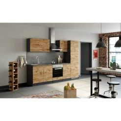 Held Möbel Spülenschrank Sorrento B100 X H85 X T60 Cm 2 Türen Wotaneiche-Grafit -Küchenwerkzeug – los geht’s! 853821 11016600 13