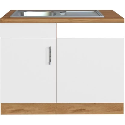 Held Möbel Spülzentrum Sorrento 110 X 85 X 60 Cm Tür Blende Sockel Weiß-W.eiche 3 Held Möbel Spülzentrum Sorrento 110 X 85 X 60 Cm Tür Blende Sockel Weiß-W.eiche