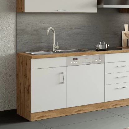 Held Möbel Spülzentrum Sorrento 110 X 85 X 60 Cm Tür Blende Sockel Weiß-W.eiche 11 Held Möbel Spülzentrum Sorrento 110 X 85 X 60 Cm Tür Blende Sockel Weiß-W.eiche – Bild 9