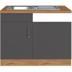 Held Möbel Spülzentrum Sorrento 110 X 85 X 60 Cm Tür Blende Sockel Anth.-W.eiche