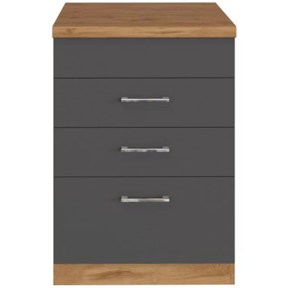 Held Möbel Kochfeldumbauschrank Sorrento 60 X 85 X 60 Cm 2 SK 1 AZ Anthr.-Wotan. 4 Held Möbel Kochfeldumbauschrank Sorrento 60 X 85 X 60 Cm 2 SK 1 AZ Anthr.-Wotan. – Bild 2