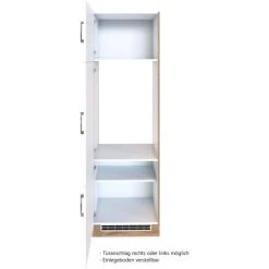 Held Möbel Kühlschrankumbau Sorrento B60 X H200 X T60 Cm Nische Weiß-Wotaneiche -Küchenwerkzeug – los geht’s! 853852 11016600 3