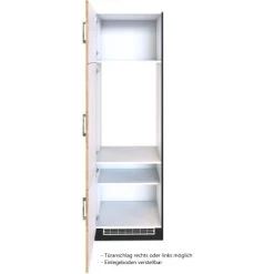 Held Möbel Kühlschrankumbau Sorrento B60x H200x T60 Cm Nische Wotaneiche-Grafit -Küchenwerkzeug – los geht’s! 853862 11016600 3