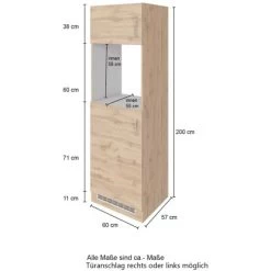 Held Möbel Ofen-Kühlschrankumbau Sorrento B60x H200x T60 Cm Anthraz.-Wotaneiche -Küchenwerkzeug – los geht’s! 853871 11016600 4