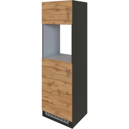 Held Möbel Ofen-Kühlschrankumbau Sorrento B60 X H200 X T60 Cm Wotaneiche-Grafit 3 Held Möbel Ofen-Kühlschrankumbau Sorrento B60 X H200 X T60 Cm Wotaneiche-Grafit