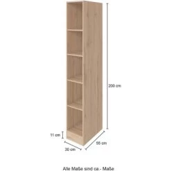 Held Möbel Küchenregal Sorrento BxHxT 30x 200x 60 Cm 4 Einlegeböden Wotaneiche 10 Held Möbel Küchenregal Sorrento BxHxT 30x 200x 60 Cm 4 Einlegeböden Wotaneiche -Küchenwerkzeug – los geht’s! 853948 11016600 3