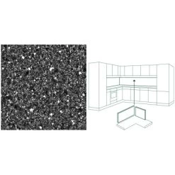 Küchenrückwand 296 Cm X 58,5 Cm Stein Schwarz-Blau Steindekor (ST 12) -Küchenwerkzeug – los geht’s! 854816 picture 1