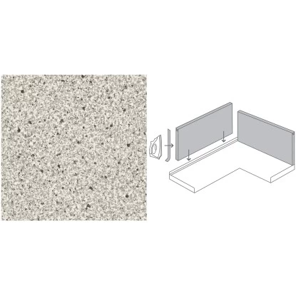 Küchenrückwand 296 Cm X 58,5 Cm Stein Weiß-Schwarz Steindekor (ST 21) 4 Küchenrückwand 296 Cm X 58,5 Cm Stein Weiß-Schwarz Steindekor (ST 21) – Bild 2